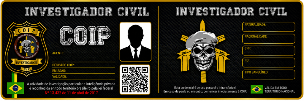 Credencial Oficial de Investigador Civil COIP
